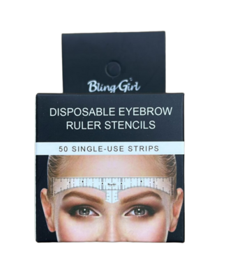 Disposable Microblading Eyebrow Measuring Stickers - Set of 50