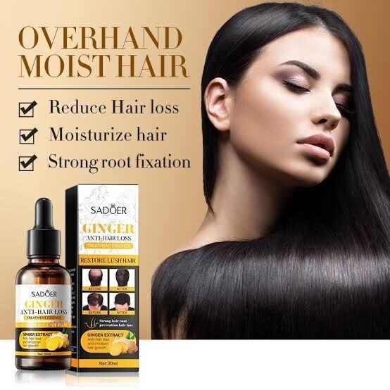 SADOER Hair Growth Serum Ginger Essence Hair Care Oil 30ml