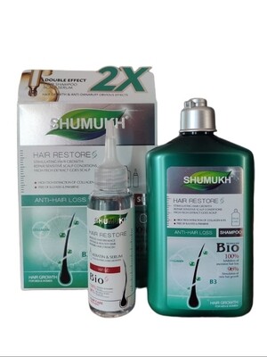 Shumukh Anti-hairloss Hair Growth Scalp serum and Shampoo Set