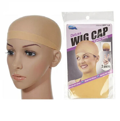 2 Piece Breathable Delux Wig Caps - Beige