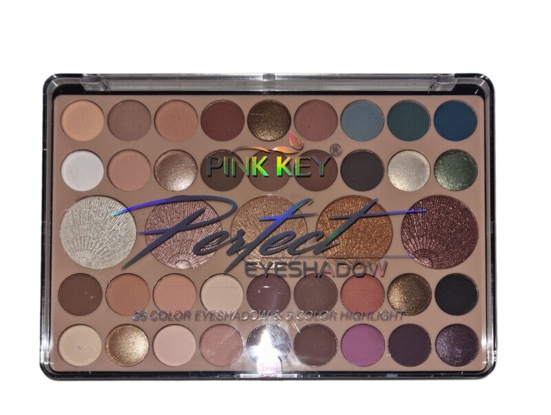 Pink Key 36 Colour Eyeshadow & 5 Colour Highlighter