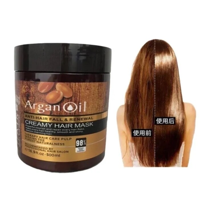 Argan Oil Anti-Hair Fall Creamy Hair Mask (98% Repair Damage Hair)-1000 ml