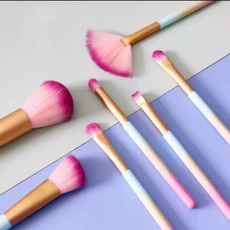 Colorful Makeup Brushes Set 7 Pieces