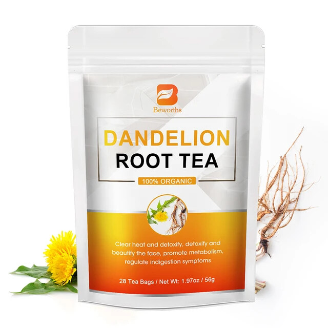 Beworths Organic Dandelion Root 28 Day Herbal Tea for Liver and Immune System Support