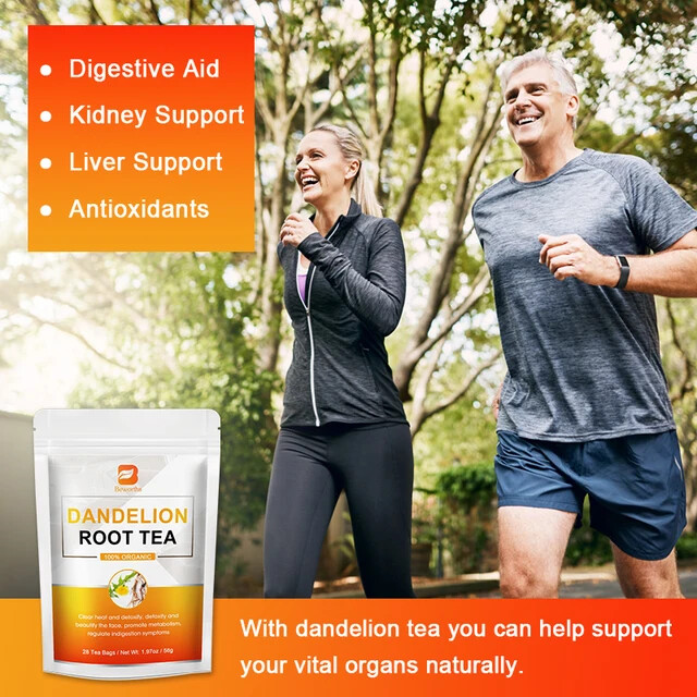 Beworths Organic Dandelion Root 28 Day Herbal Tea for Liver and Immune System Support