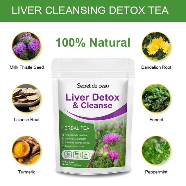 Secret de Peau Organic Liver Detox Cleanse and Protect Tea 30 Tea Bags