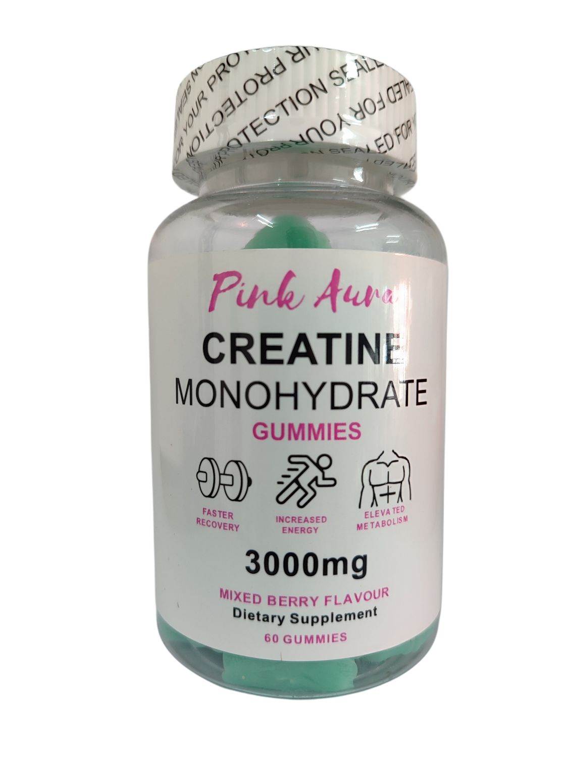 Pink Aura Creatine Monohydrate 3000mg Gummies