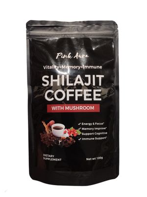 Pink Aura Shilajit Coffee Superfood with Mushroom Pink Aura Shilajit Coffee Superfood with Mushroom