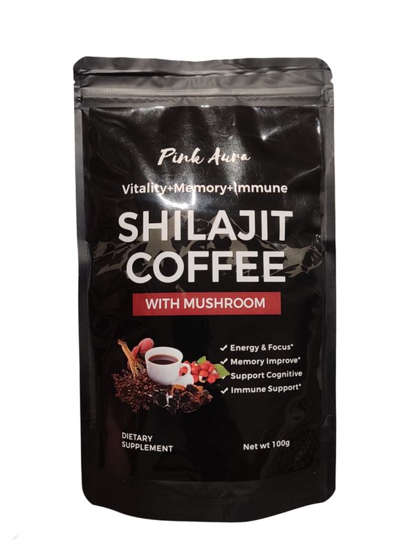 Pink Aura Shilajit Coffee Superfood with Mushroom