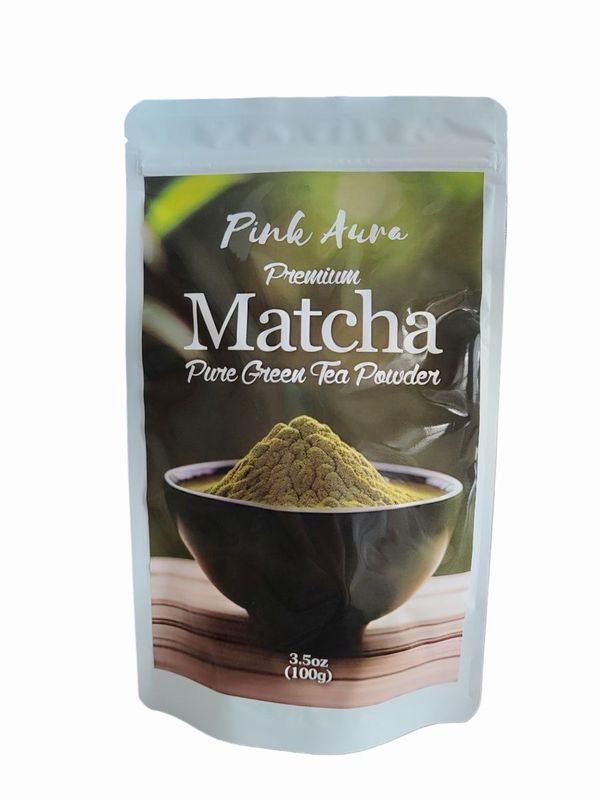 Pink Aura Premium Matcha Pure Green Tea Powder
