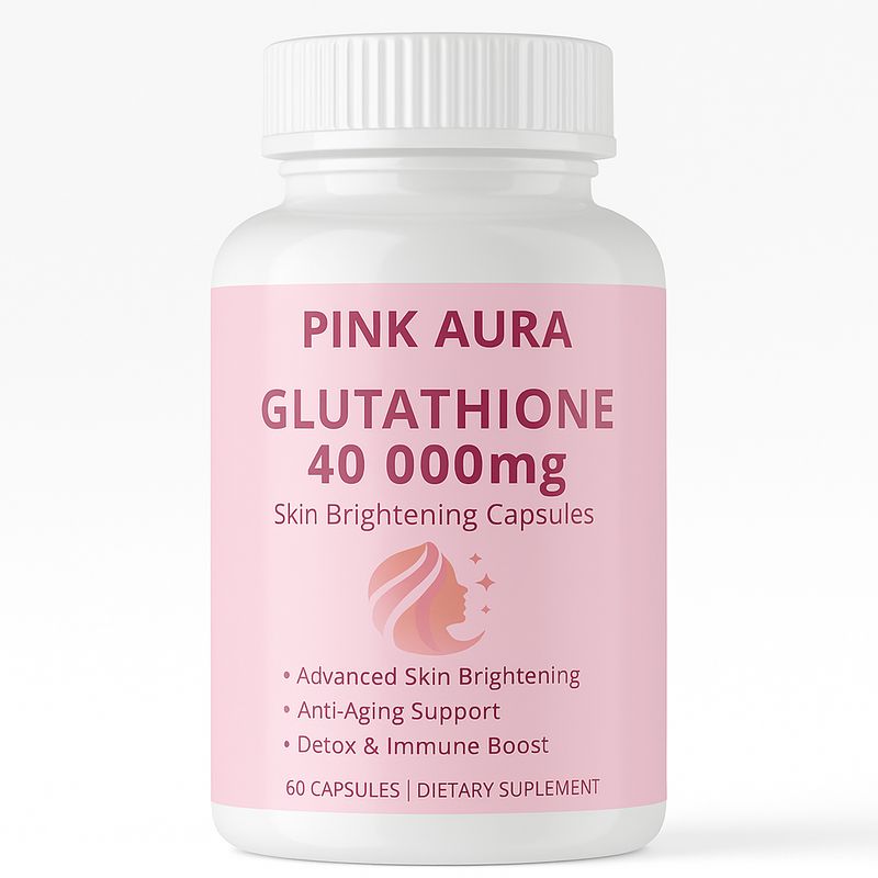Pink Aura Glutathione 40 000mg Skin Brightening Capsules