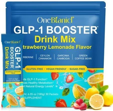 OneBtanicl GLP-1 Booster Drink Strawberry Lemonade Flavour