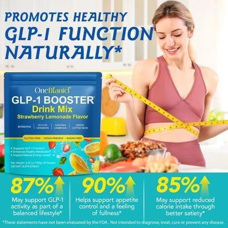 OneBtanicl GLP-1 Booster Drink Strawberry Lemonade Flavour