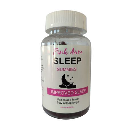 Pink Aura Sleep Gummies with Ashwagandha Root Extract