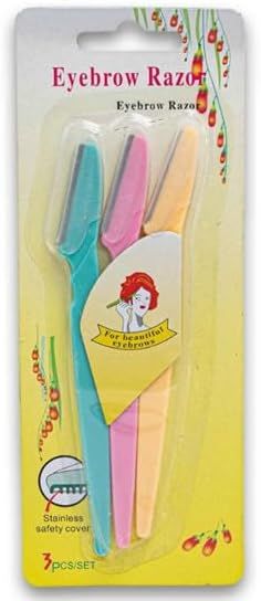 3 Piece Facial Hair Remover Razors with Safety Storing