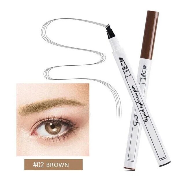 Microblading Tattoo Eyebrow Ink Fork 4 Tip Pen Eye Brow 4D Makeup Pencil