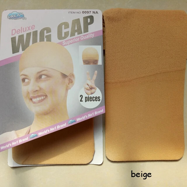 2 Piece Breathable Delux Wig Caps - Beige
