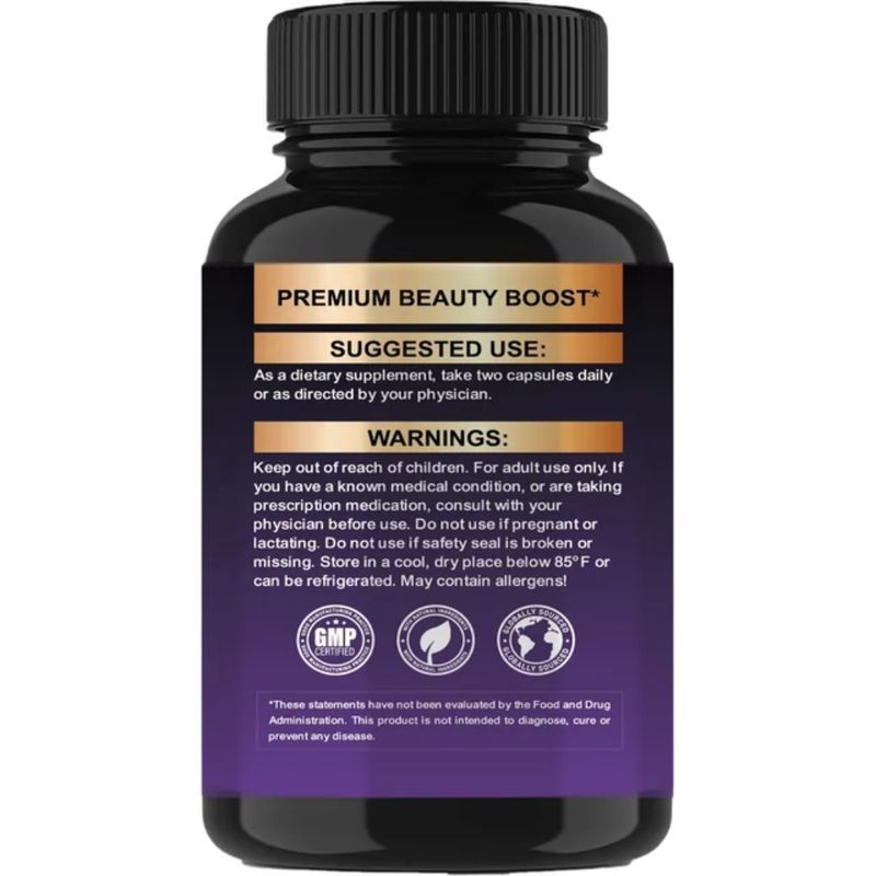 Pink Aura Biotin, Keratin, Collagen &amp; HA Hair, Skin, Nails Supplements
