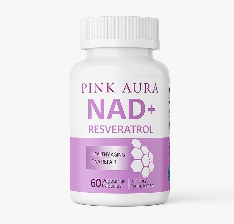 Pink Aura NAD+ Resveratrol 1000mg Capsules