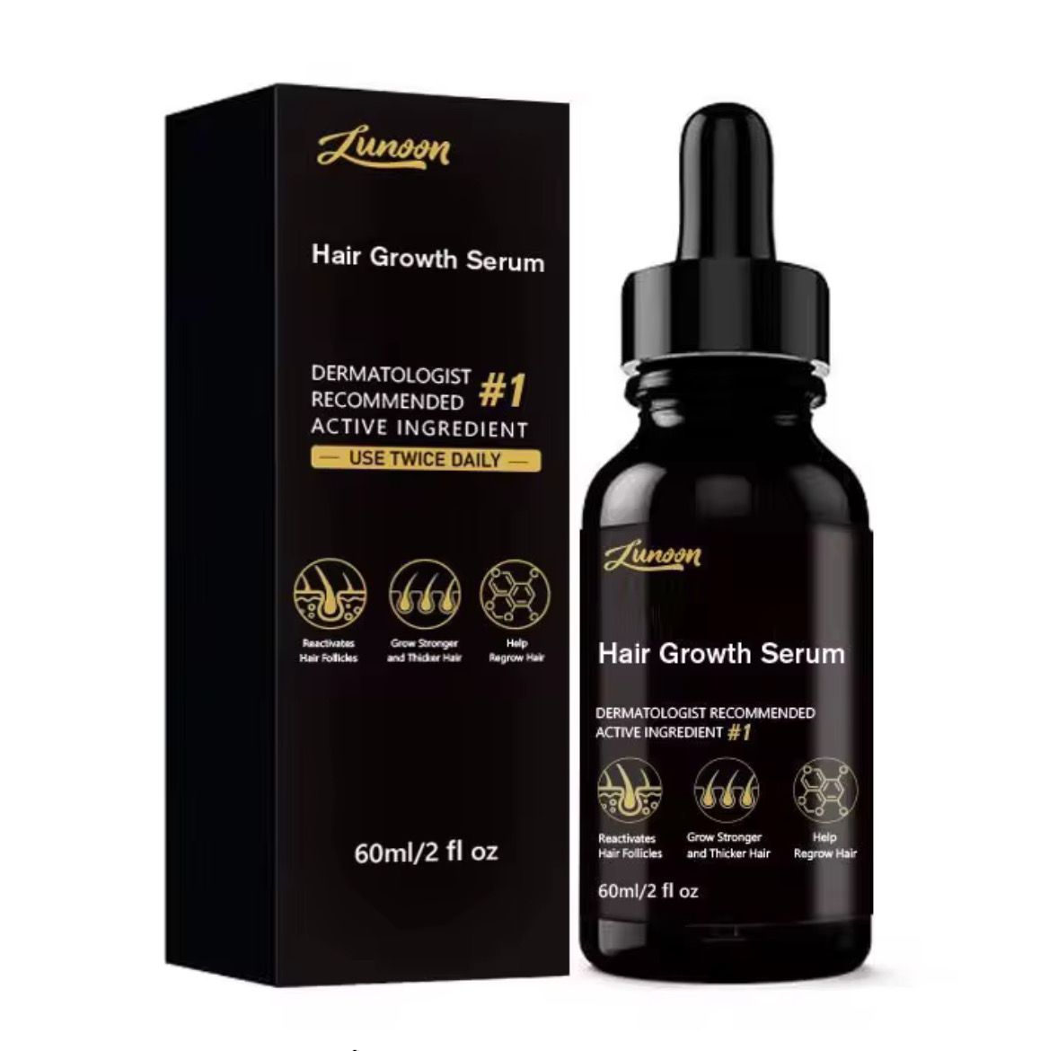 Lunoon Minoxidil 5% Hair Regrowth Serum With Biotin Lunoon Minoxidil 5% Hair Regrowth Serum With Biotin