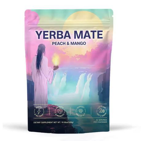Yerba Mate Peach and Mango Supplement