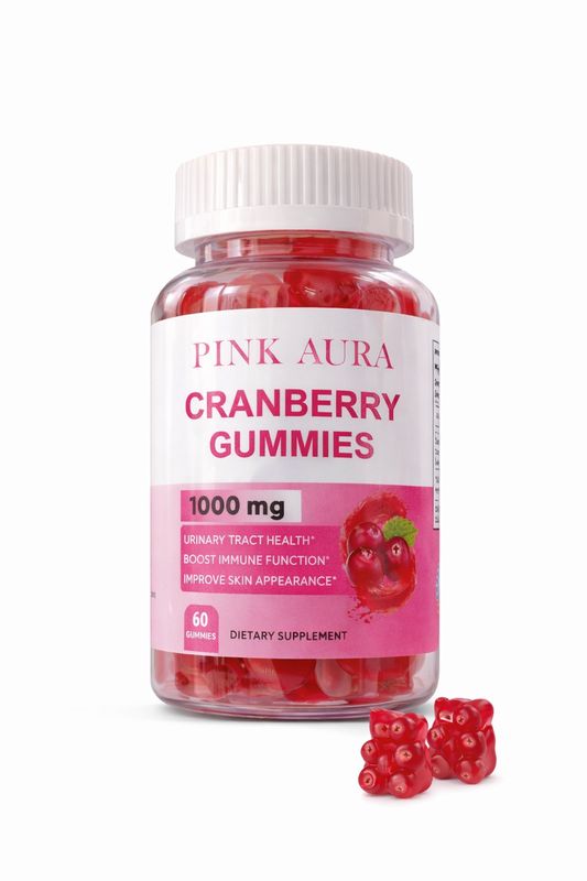 Pink Aura Cranberry Extract 1000mg Gummies