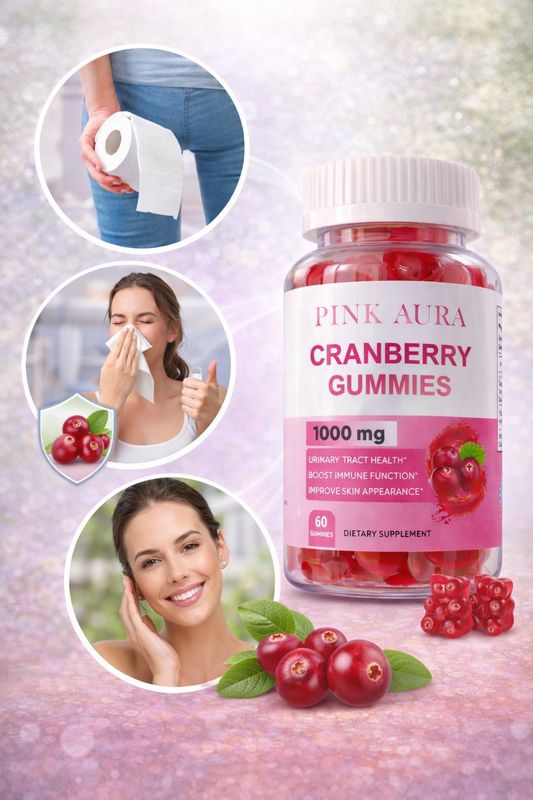 Pink Aura Cranberry Extract 1000mg Gummies
