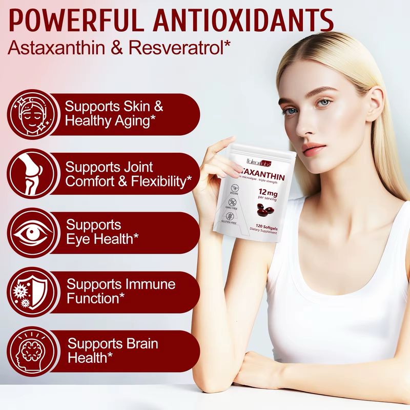 Hatmanlabs Astaxanthin 12mg Softgels
