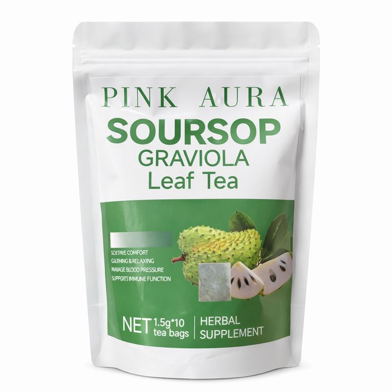 Pink Aura Soursop Graviola Leaf Tea