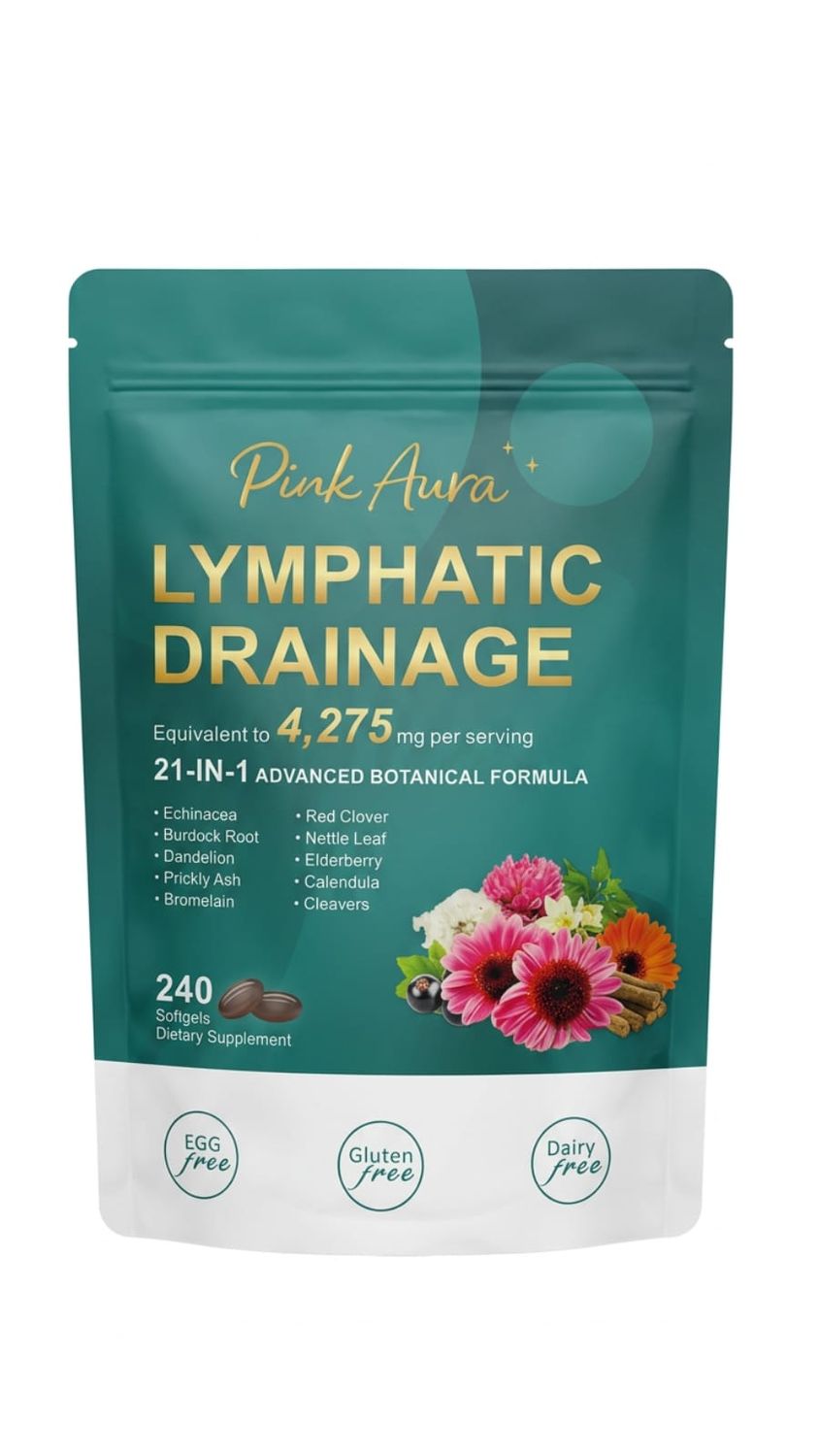 Pink Aura Lymphatic Drainage Softgels 21-in-1 Botanical Pink Aura Lymphatic Drainage Softgels 21-in-1 Botanical