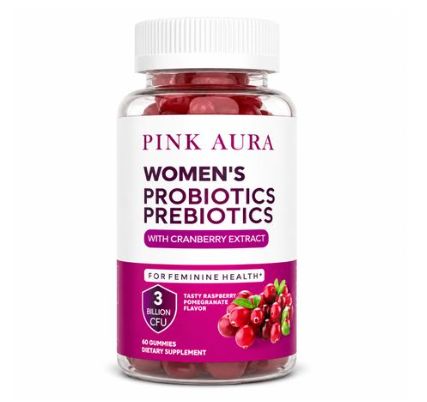 Pink Aura Women's Probiotics 3 Billion CFU with Cranberry Extract