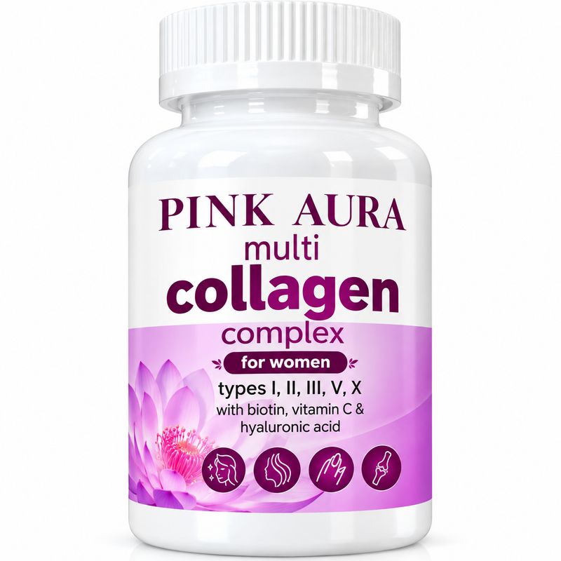 Pink Aura Multi Collagen Complex Capsules