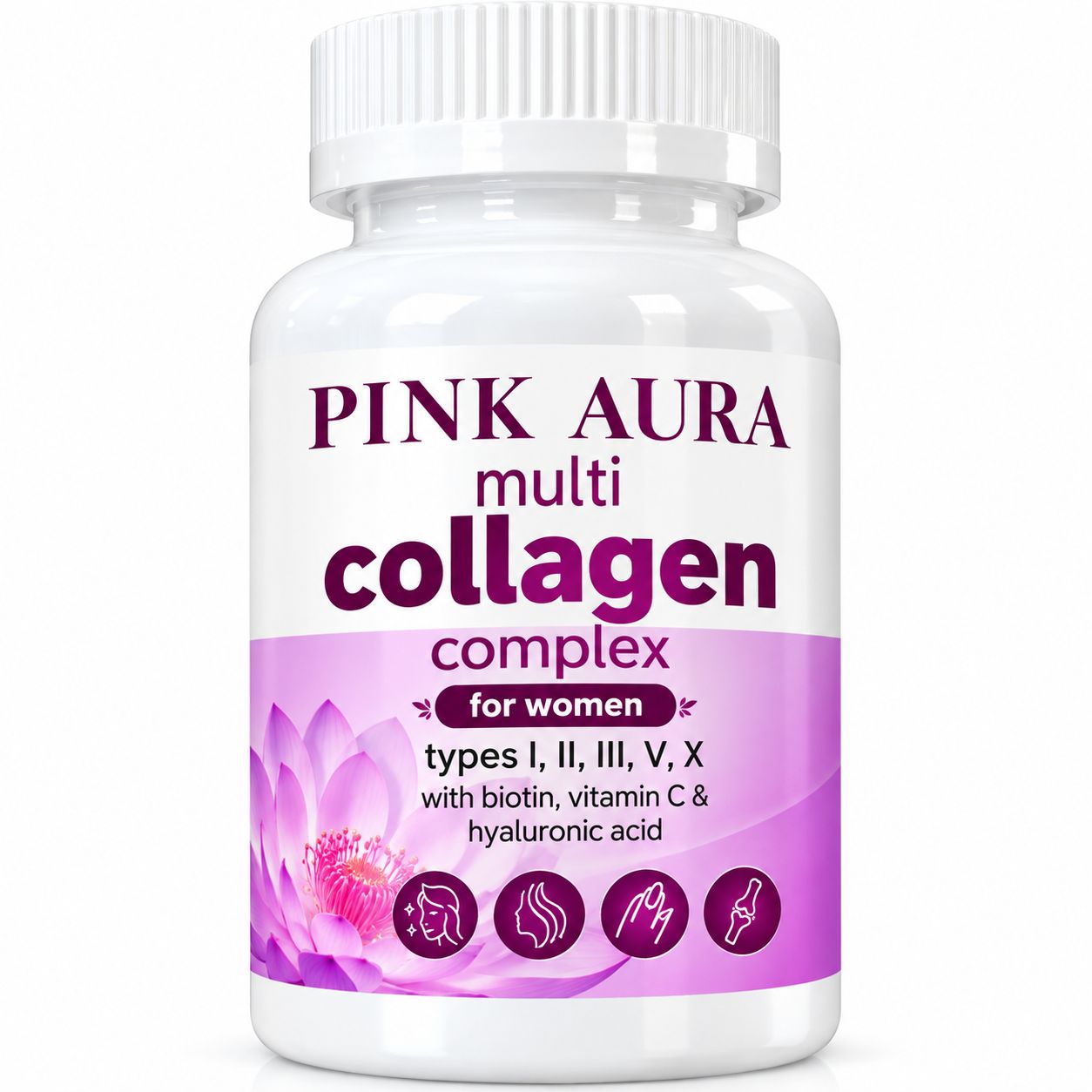 Pink Aura Multi Collagen Complex Capsules