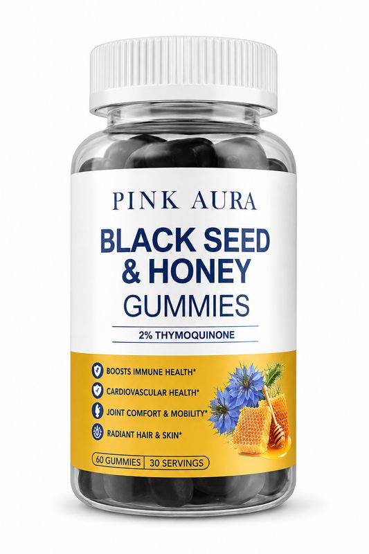 Pink Aura Black Seed Oil &amp; Honey Gummies