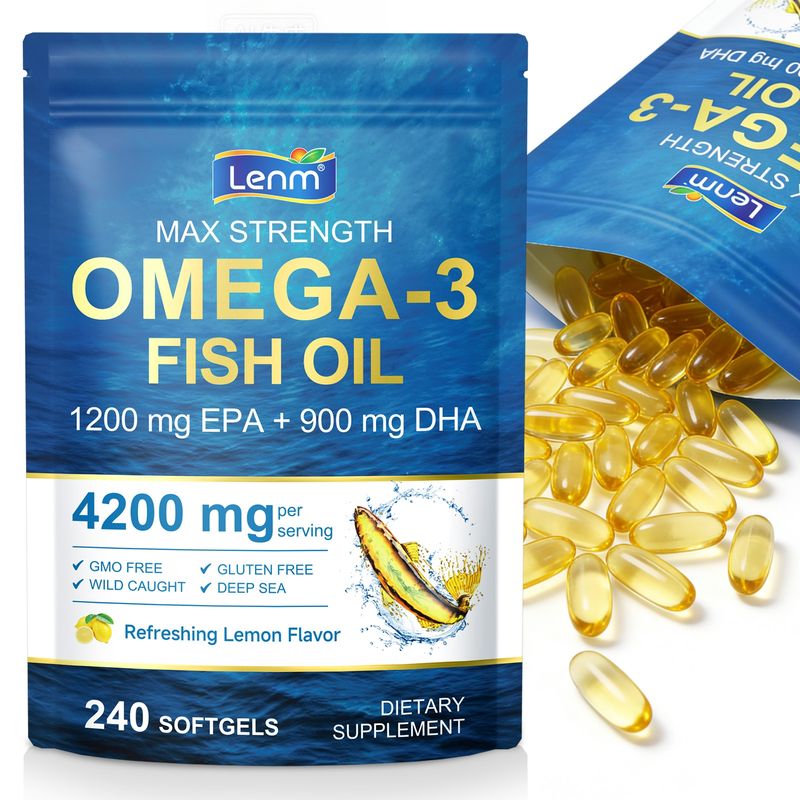 Lenm Omega 3 Fish Oil Softgels