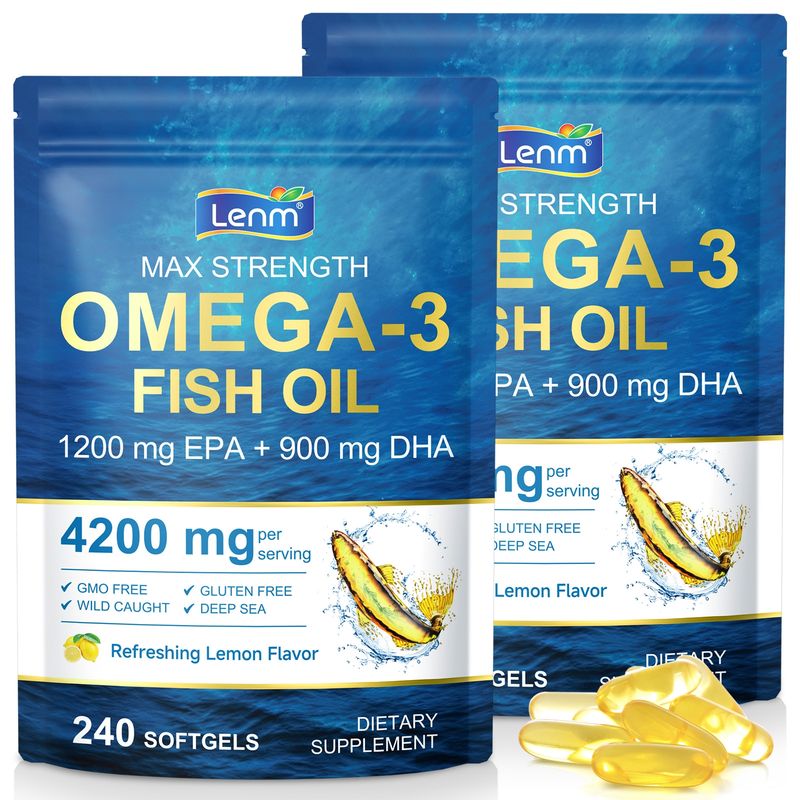 Lenm Omega 3 Fish Oil Softgels