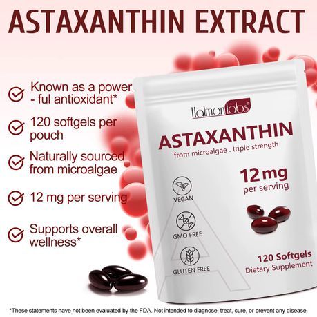 Hatmanlabs Astraxanthin Triple Strength 12mg Softgels