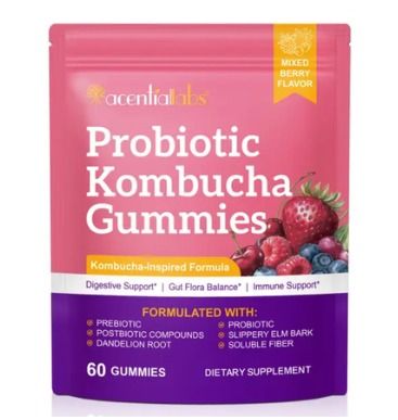 Probiotic Kombucha Gummies with Dandelion &amp; Slippery Elm
