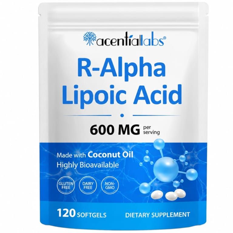Acentiallabs R-Alpha Lipoic Acid 600mg Softgels