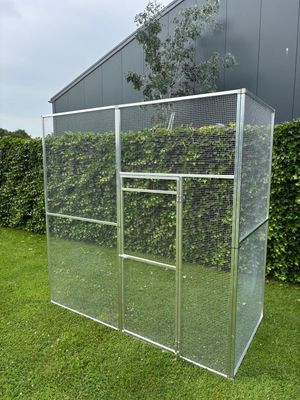 Kippenren aluminium 300x200x200 cm.