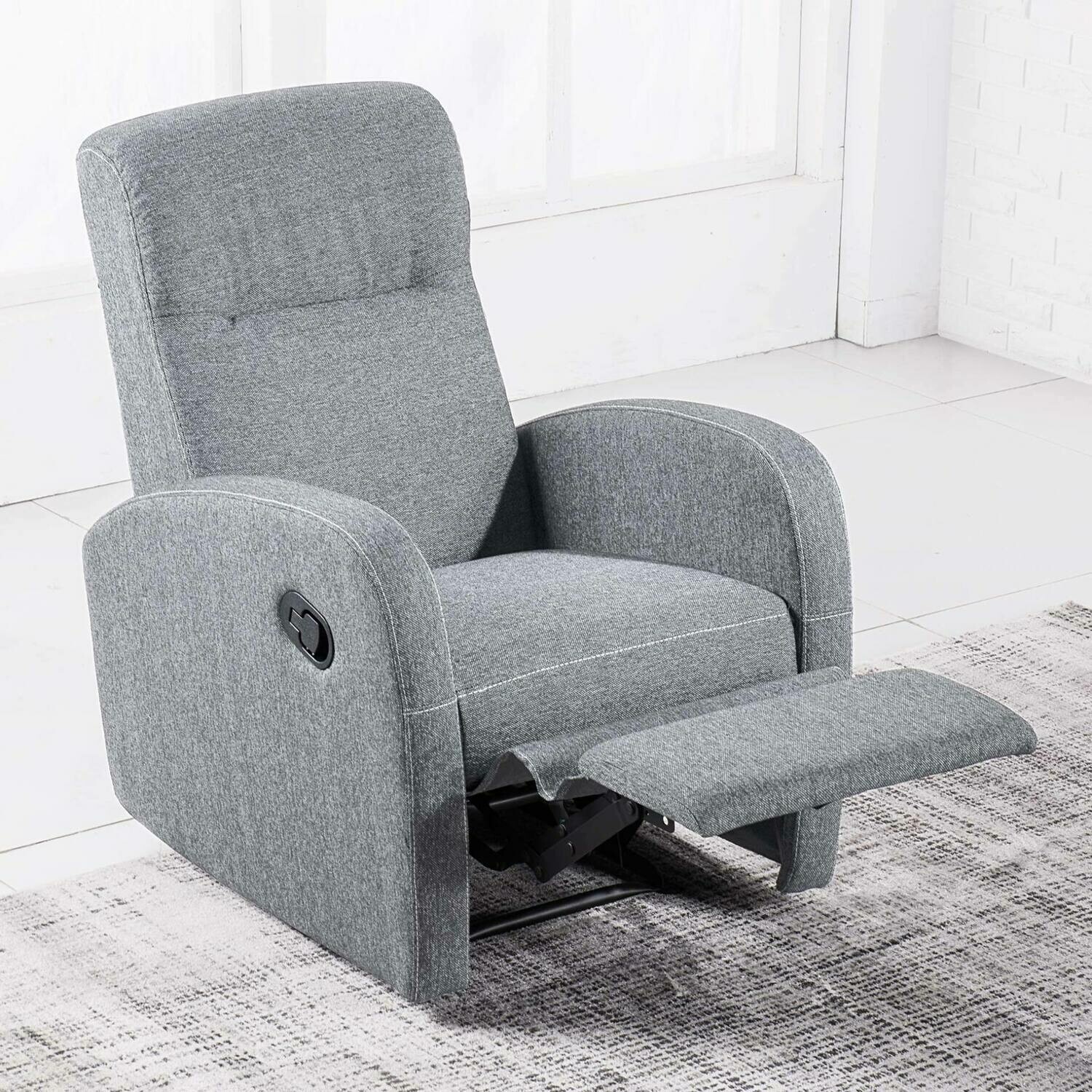 Sillón relax eléctrico Home tapizado gris Pearl