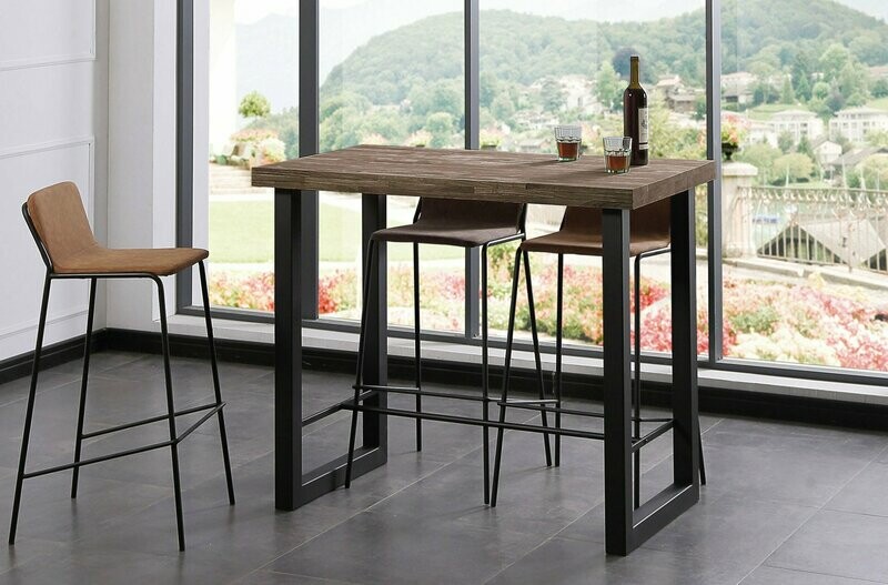Mesa alta LOFT 120 cm roble estilo industrial