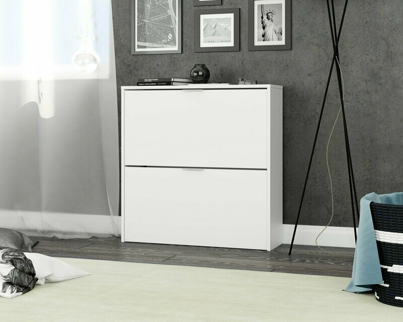 Zapatero 2 puertas abatibles Maelys blanco