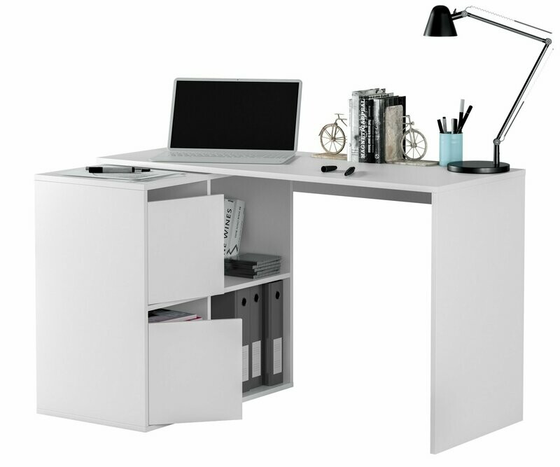 Mesa escritorio y despacho multiposición GIO blanco artik