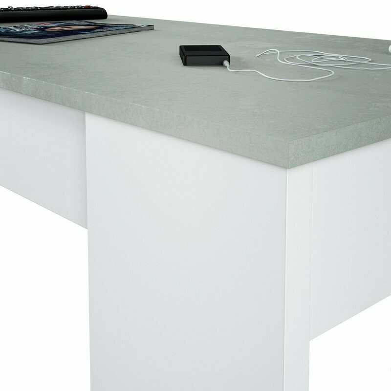 MESA DE CENTRO ELEVABLE CEMENTO/BLANCO ARTIK MODELO FLOW