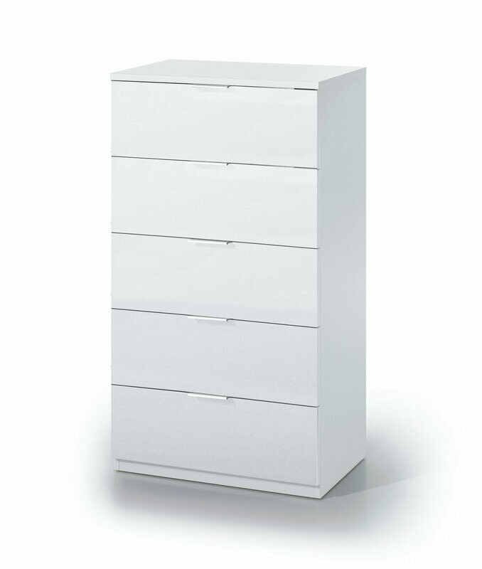 Comoda sinfonier MAYA 5 cajones blanco artik estilo nordico