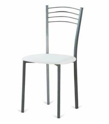 Silla cocina Cádiz asiento tapizado patas metálicas estilo industrial