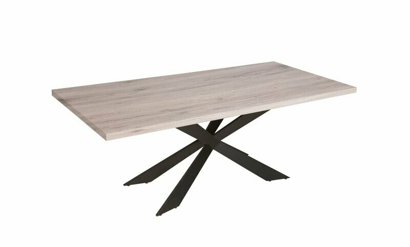 Mesa comedor Hecate estilo industrial madera de olmo 200 x 100 cm