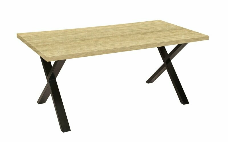 Mesa comedor Circe estilo industrial madera/metal 180 x 90 cm