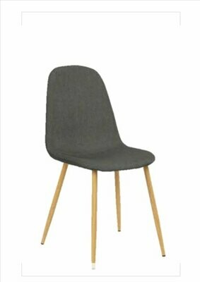 Silla comedor Margot tapizada tela patas metalicas estilo nórdico